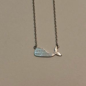 Dainty Silver Color Whale Necklace
